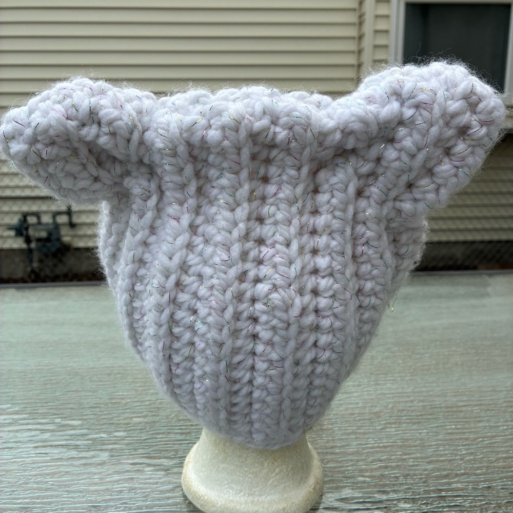 NWT Bear It Designs Hand Made Crochet Teddy Bear Winter Hat Toque - Picture 5 of 9